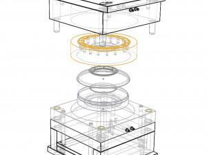 Plastic Injection Mold Design 3D 模型
