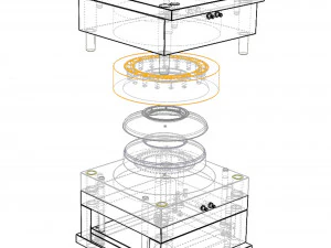 Plastic Injection Mold Design 3D Model