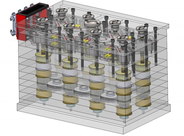 Plastic Injection Mold Design - Gearbox Lid Mold Modello 3D .c4d .max .obj .3ds .fbx .stl .blend 