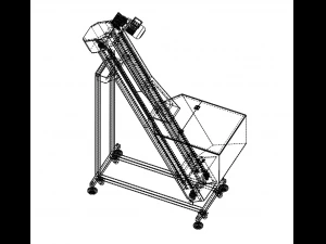 Product Carrying Conveyor 3D Model