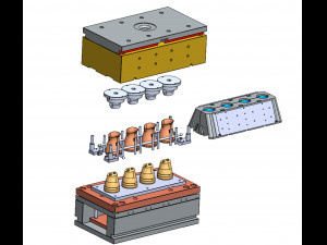 Plastic Injection Mold Design 3D-Modell