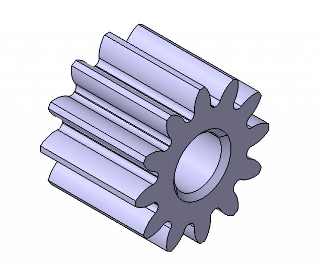 M1 Z12 SPUR GEAR B10 3D Modell .c4d .max .obj .3ds .fbx .stl .blend