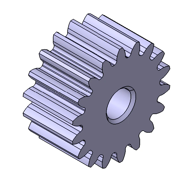 M1 Z18 SPUR GEAR B10 3D Model .c4d .max .obj .3ds .fbx .stl .blend 
