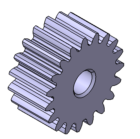 M1 Z19 SPUR GEAR B10 3D Model .c4d .max .obj .3ds .fbx .stl .blend 