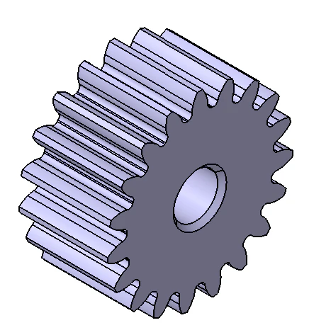 M1 Z19 SPUR GEAR B10 3D Model .c4d .max .obj .3ds .fbx .stl .blend 