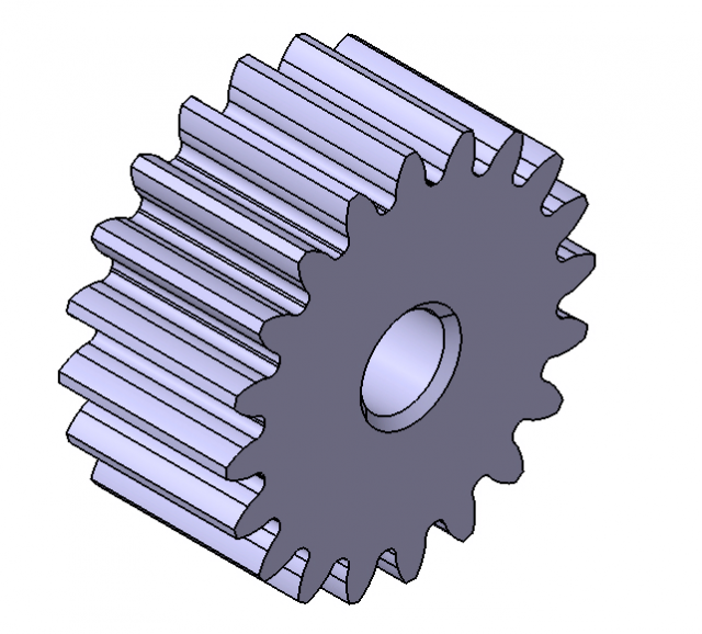 M1 Z20 SPUR GEAR B10 3D Model .c4d .max .obj .3ds .fbx .stl .blend 