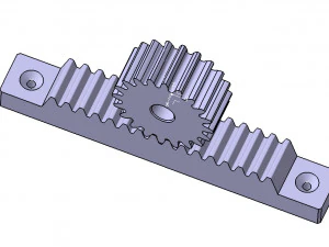 Rack and Pinion Assembly 3D Model