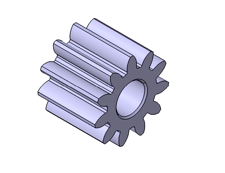 M2 Z11 SPUR GEAR B20 3D Model .c4d .max .obj .3ds .fbx .stl .blend