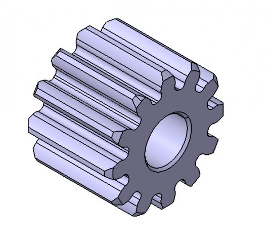 M2 Z 12 SPUR GEAR B20 3D Модель .c4d .max .obj .3ds .fbx .stl .blend 