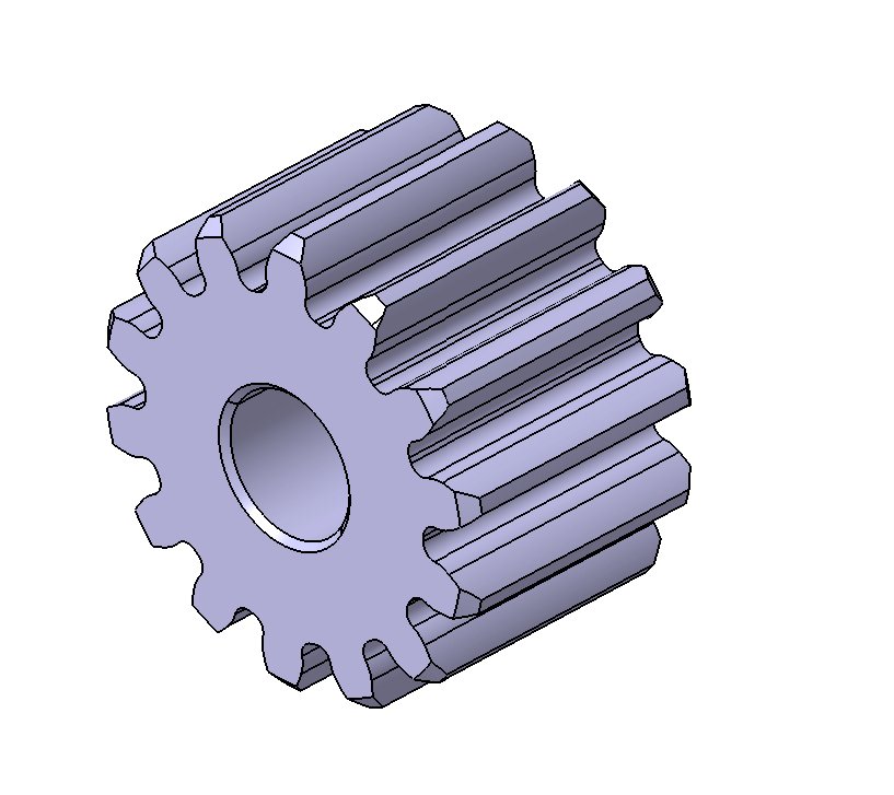 M2 Z33 SPUR GEAR B20 3D Model in Parts 3DExport