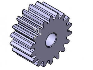 M2 Z18 ENGRENAGE DROITE B20 Modèle 3D