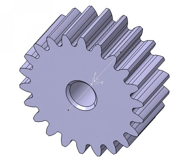 M2 Z22 SPUR GEAR B20 3D Модель .c4d .max .obj .3ds .fbx .stl .blend 