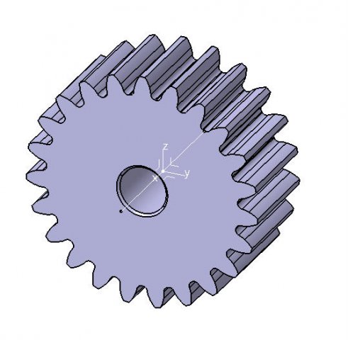 M2 Z23 SPUR GEAR B20 3D Modell .c4d .max .obj .3ds .fbx .stl .blend