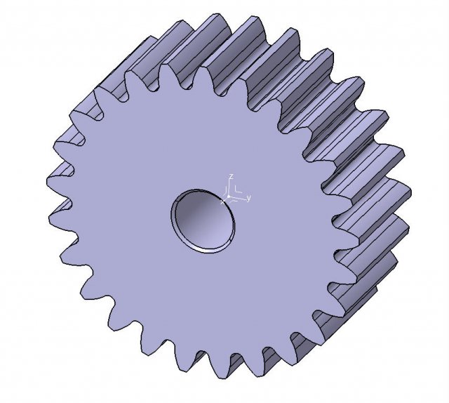 M2 Z25 SPUR GEAR B20 3D Модель .c4d .max .obj .3ds .fbx .stl .blend 
