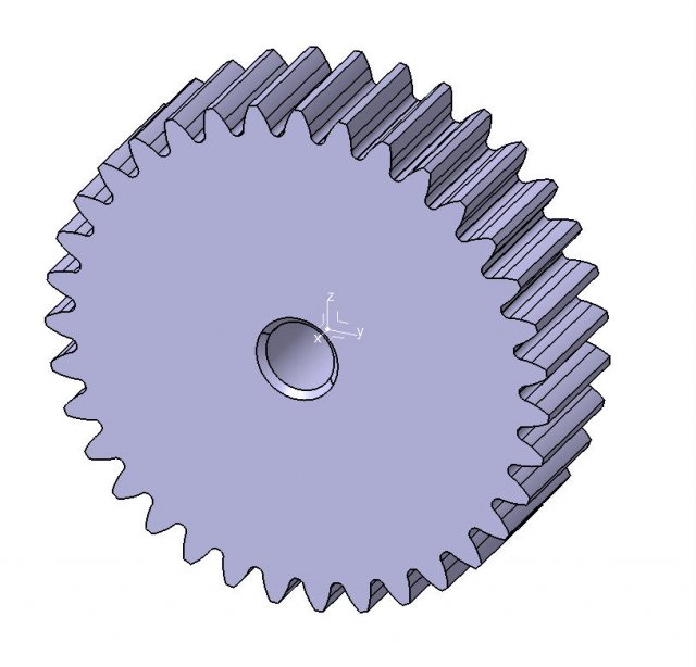 M2 Z35 SPUR GEAR B20 3D Модель .c4d .max .obj .3ds .fbx .stl .blend 