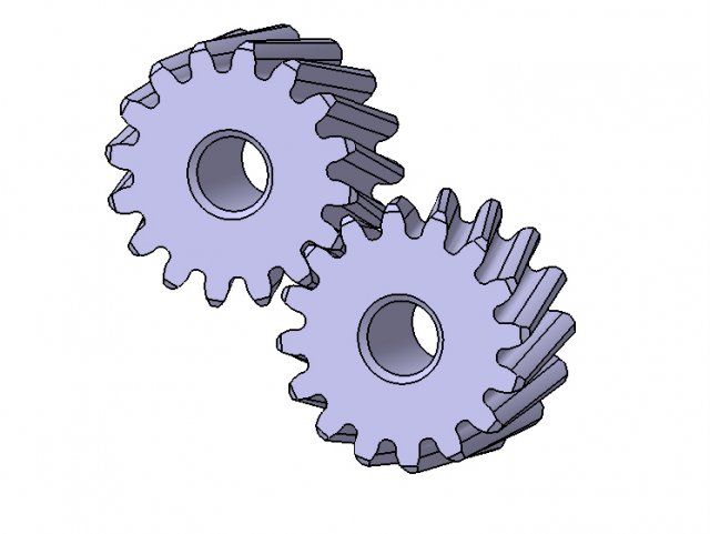 M1 Z16 HELICAL GEAR B10 ANGEL20 LEFT RIGHT Modelo 3D .c4d .max .obj .3ds .fbx .stl .blend 
