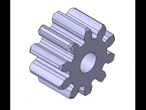 M3 Z10 D&Uuml;Z DİŞLİ B20 3D Model