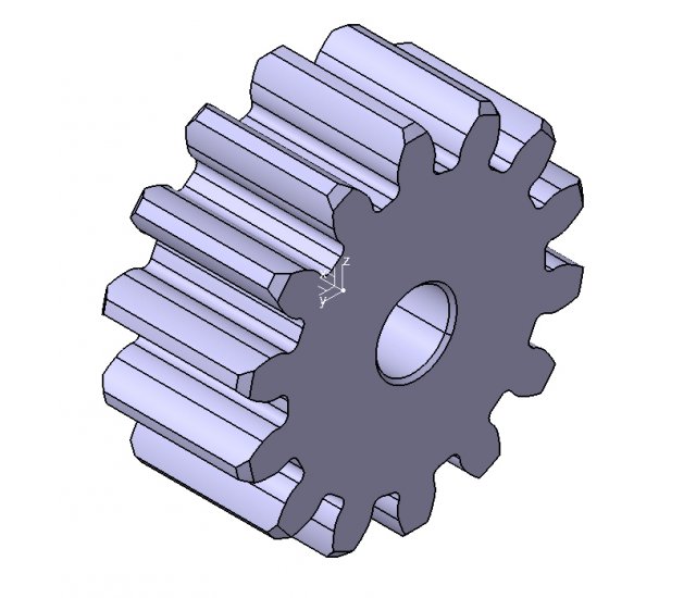 M3 Z14 SPUR GEAR B20 3D मॉडल .c4d .max .obj .3ds .fbx .stl .blend 