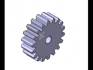 M3 Z18 D&Uuml;Z DİŞLİ B20 3D Model
