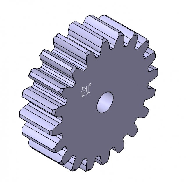 M3 Z20 SPUR GEAR B20 3Dモデル .c4d .max .obj .3ds .fbx .stl .blend 