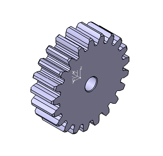 M3 Z21 SPUR GEAR B20 3D Model .c4d .max .obj .3ds .fbx .stl .blend 
