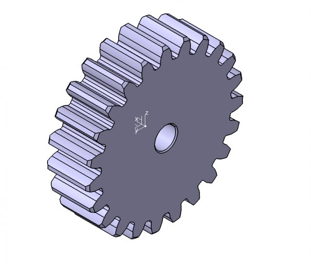 M3 Z23 SPUR GEAR B20 Model 3D .c4d .max .obj .3ds .fbx .stl .blend 