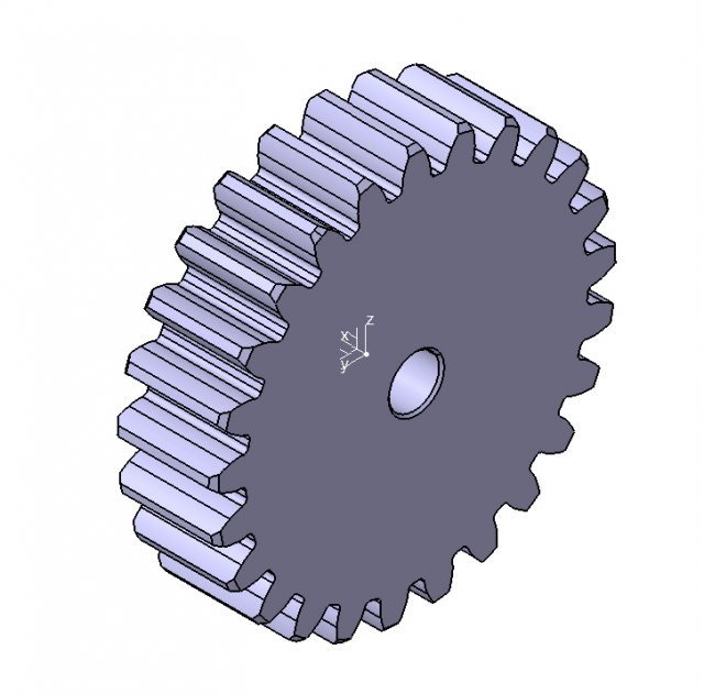 M3 Z25 SPUR GEAR B20 3Dモデル .c4d .max .obj .3ds .fbx .stl .blend 