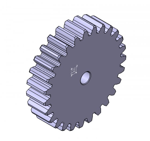 M3 Z27 SPUR GEAR B20 Model 3D .c4d .max .obj .3ds .fbx .stl .blend 