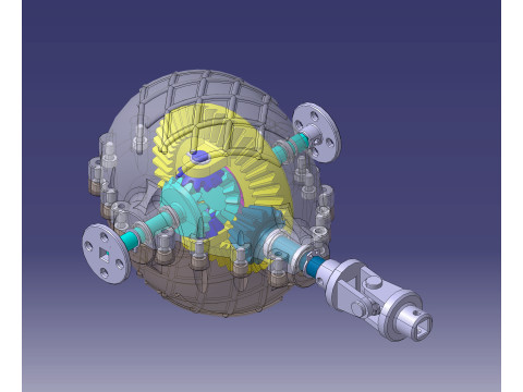 High-Quality Differential Gear 3D Модель