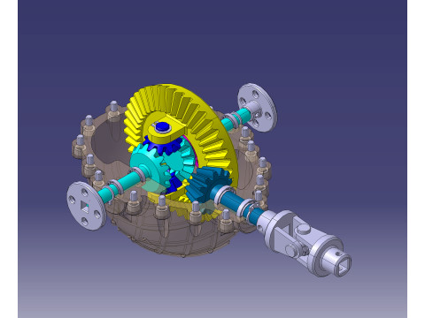 High-Quality Differential Gear 3D Model