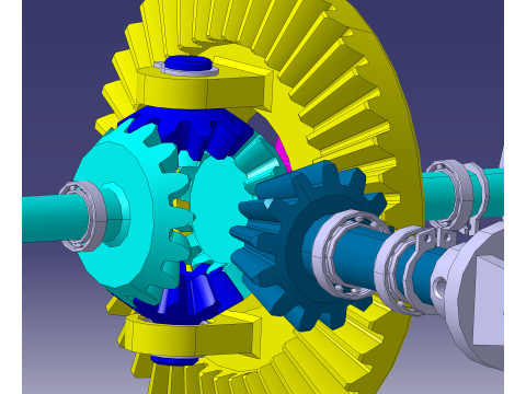 High-Quality Differential Gear 3D Model