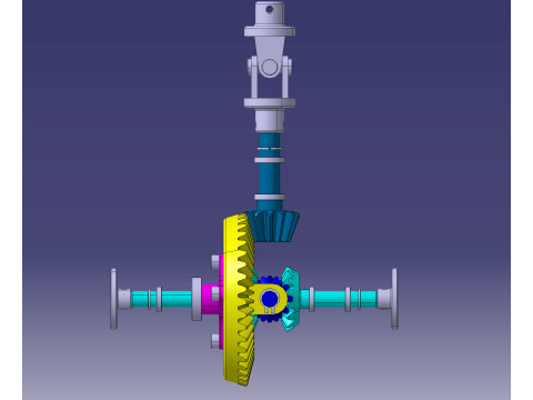 High-Quality Differential Gear 3D Model