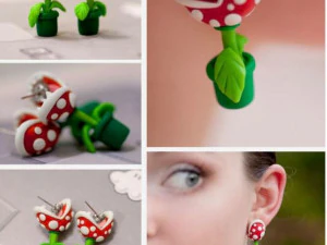 Orecchino di Mario Plant Modello di stampa 3D