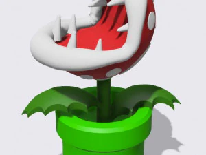 Mario Plant earing 3D Print Model