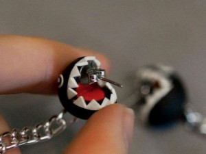 Chain chomp earring 3Dプリントモデル