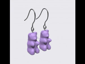 Gummy bear earring 3D Print Model