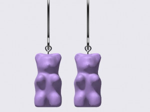 Gummy bear earring Modelo de Impressão 3D
