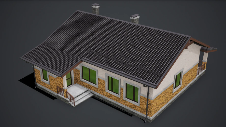 House 3D Model .c4d .max .obj .3ds .fbx .stl .blend 