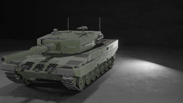Leopard 2A4 3D-Modell .c4d .max .obj .3ds .fbx .stl .blend 