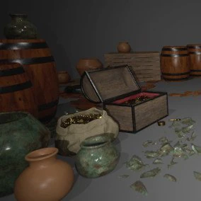 Treasure Room Props 3D Model .c4d .max .obj .3ds .fbx .stl .blend