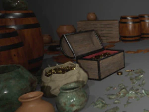 Schatzkammer-Requisiten 3D Modell