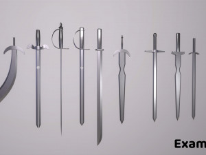 Sword Parts Collection - Create Your Own Stunning Blades 3D Model