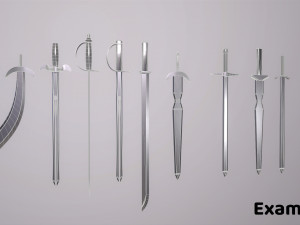 Sword Parts Collection - Create Your Own Stunning Blades 3D-Modell