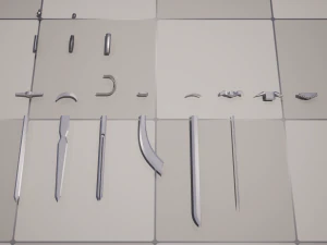 Sword Parts Collection - Cre&euml;er je eigen prachtige zwaarden 3D Model