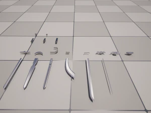 Sword Parts Collection - Cre&euml;er je eigen prachtige zwaarden 3D Model
