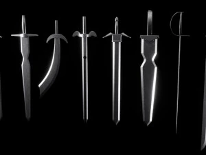 Sword Parts Collection - Cre&euml;er je eigen prachtige zwaarden 3D Model