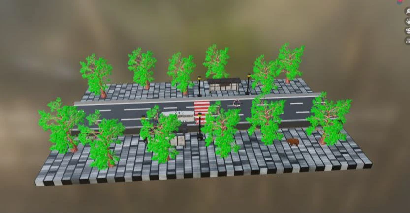 City park 3D Model .c4d .max .obj .3ds .fbx .stl .blend 