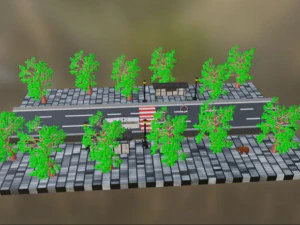 도시 공원 3D 모델