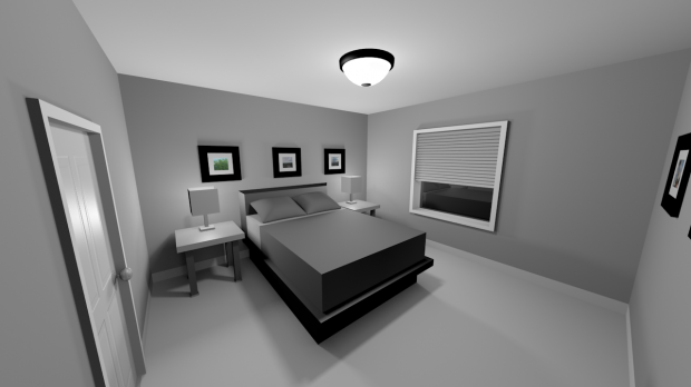Bedroom 3D 模型 .c4d .max .obj .3ds .fbx .stl .blend 