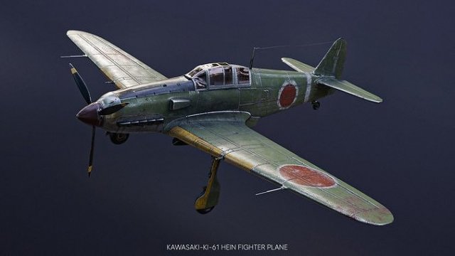 FIGHTER PLANE 3D Модель .c4d .max .obj .3ds .fbx .stl .blend 